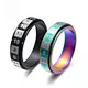 Cross-border Europe and the United States titanium steel digital ring can rotate the couple ring seven-color personalized hand accessories with accessories
